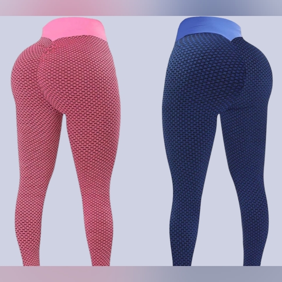 2 Comfortable Ladies Scrunch Leggings Bubble Butt Lift Active Sleep Wear Pants - Picture 1 of 4